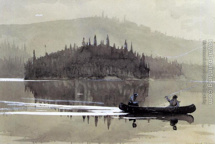 Winslow Homer : Two Men in a Canoe